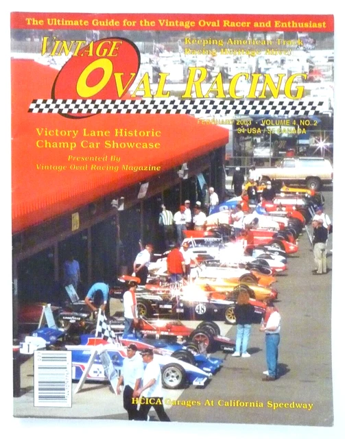 VINTAGE OVAL RACING Magazine February 2003 Champ Car Showcase, More £10 ...