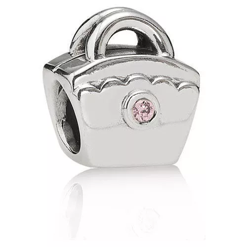 Authentique Pandora #790473PCZ Dentellé Porte-Monnaie Perle Neuf Fleur Rose Main