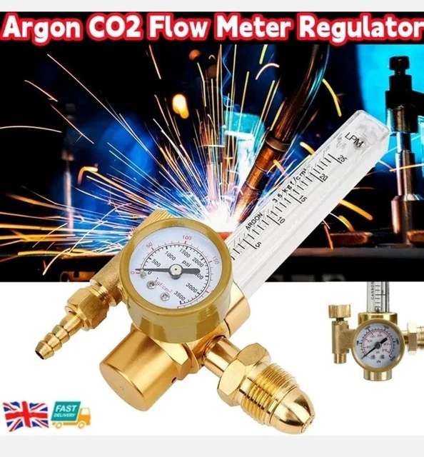 ARGON GAS REGULATOR CO2 Pressure Gauge Flow Meter MigTig Industrial