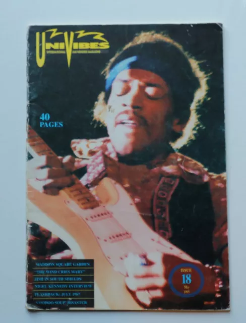Univibes Jimi Hendrix Collectors Magazine Issue 18 May 1995