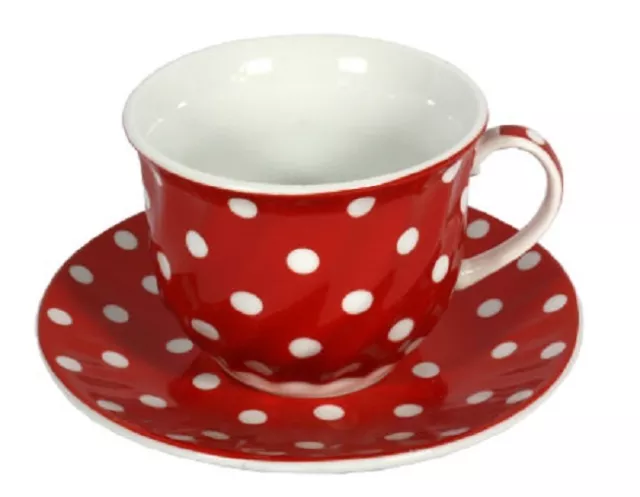 Porcelana Taza de Café con Platillo 200ml. Tee-Kaffeebecher "Puntos" De GELA24