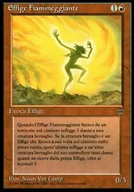 MTG MAGIC - Effige Fiammeggiante ( Blazing Effigy ) - VG - ITA - Leggende