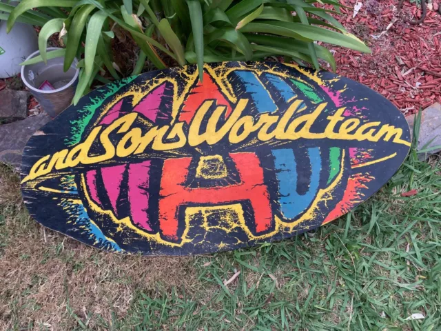 Vintage Maui & Sons World Team Skim Board 3'5" USA VGC