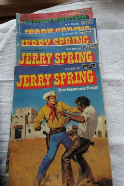 Jerry Spring, Bastei Verlag Comic 5 Hefte Nr. 3,9,10,11 und 12