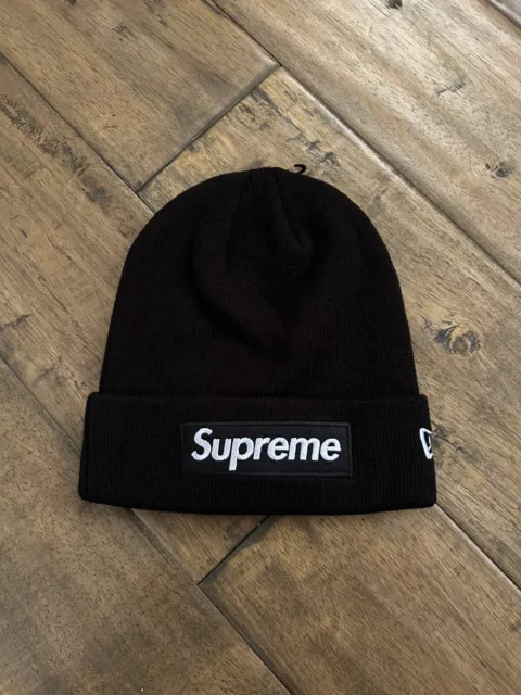 Supreme New Era Box Logo Beanie Black FW23 Brand New Authentic Same Day Shipping