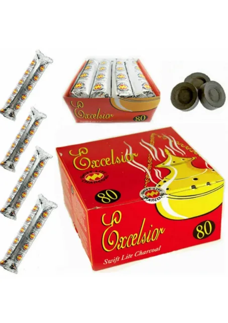 Original Excelsior Coal from Swift Lite for Incense Shisha Bakhoor Charcoal Box