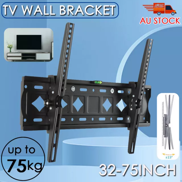 TV Wall Mount Bracket Tilt Slim LCD LED 32 40 42 47 50 55 60 62 65 70 75 inch