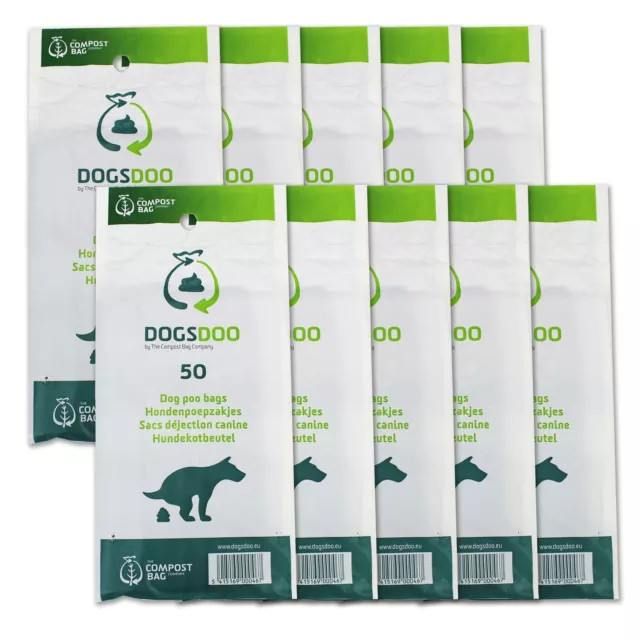 500 x Compostable Dog Poo Bags (Black Dog Poop Bag/Waste Bags)