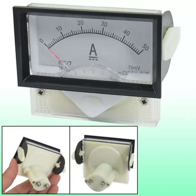 DC 0-50A Analog Current Panel Meter Ammeter 85C17