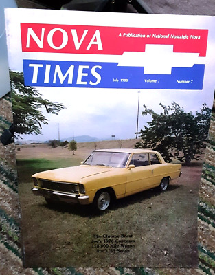 NOVA Times July 1988 Chevy Cars Nostalgic Novas Magazine Classic