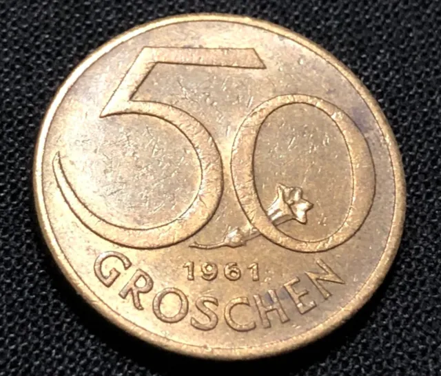 Austria 50 Groschen 1961. World Coin. Combined Shipping Discounted.