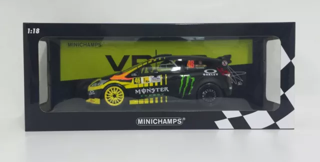 MINICHAMPS 1/18 Model Diecast Car Rally valentino rossi Ford Fiesta Monster