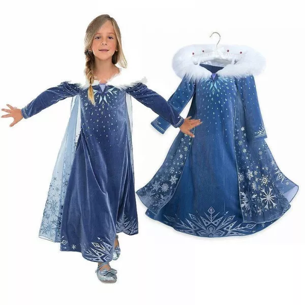 Girls Fancy Dress Elsa Costume Princess Anna ***UK FAST POST***