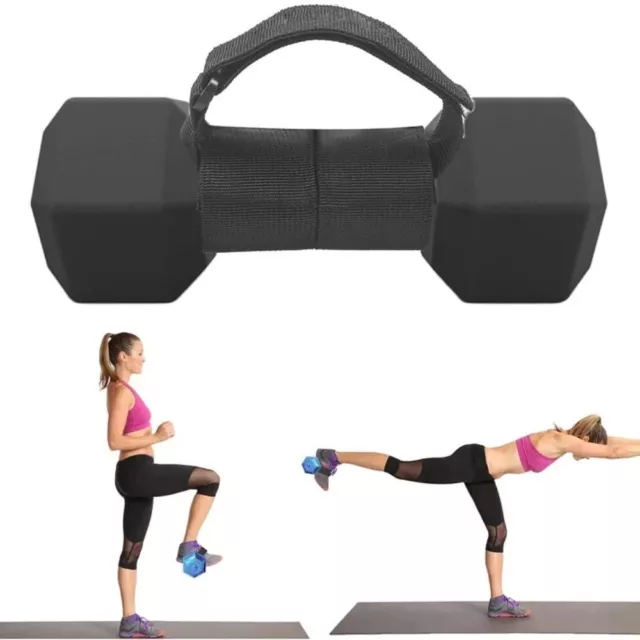 2xDumbbell Foot Strap Ankle Weights Tibialis Trainer Knee Raises Hamstring Lift✔