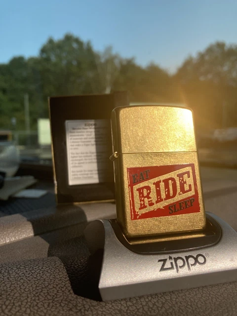 Zippos Lighters Rare Marlboro Country Gold Dust Eat.Ride.Sleep Original Special