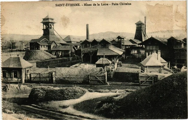 Saint-Etienne - FRANCE 42 'St Etienne, Le puits châtelus et la colline