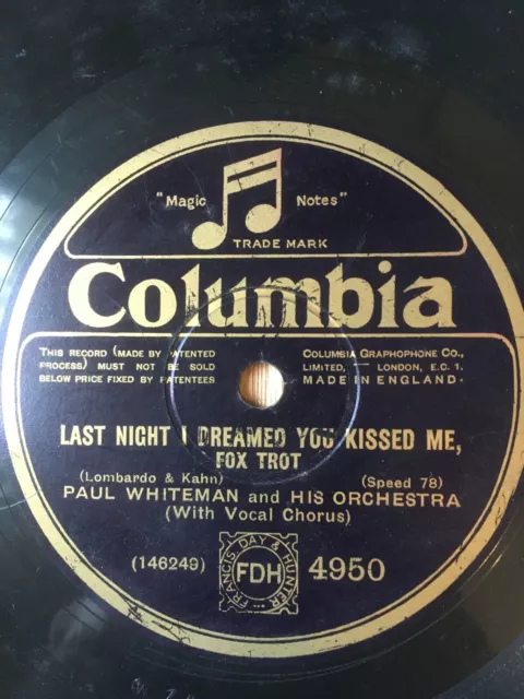 * PAUL WHITEMAN und sein ORCHESTRA - Last Night I Dreamed You Kissed Me / Abend