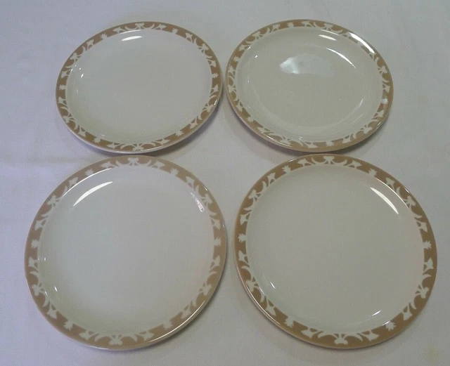 Vintage Syracuse China Nutmeg 9" Restaurant Dinner Plates Set of 4