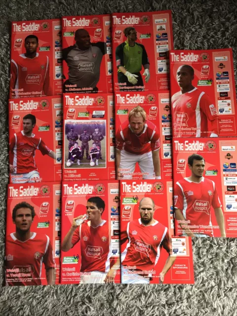 Walsall Programmes X 11 - 2009-2010