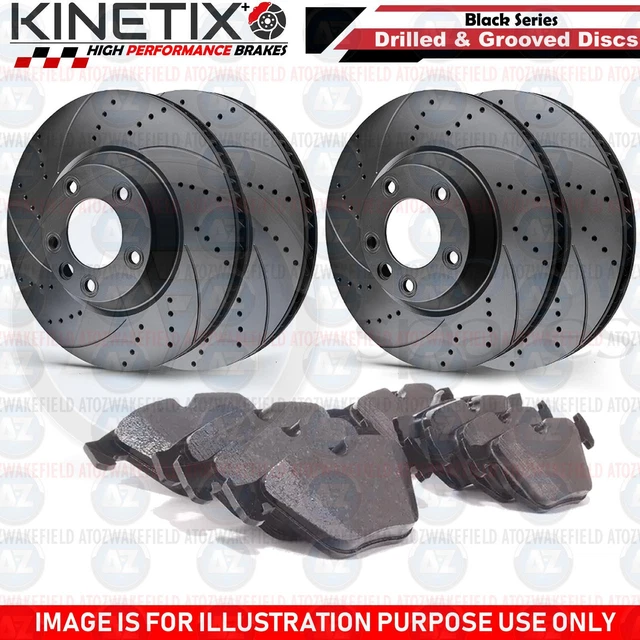 OE QUALITY Front & Rear Vented Brake Discs And Pads Kit For VW Transporter T5 2.0 TDi 2009-2016