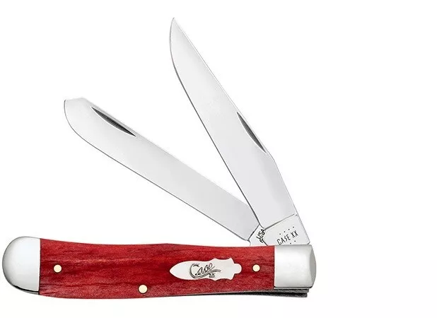 Case Xx Knives  Smooth Old Red Bone Trapper Pocket Knife #11320 Usa Made Clip