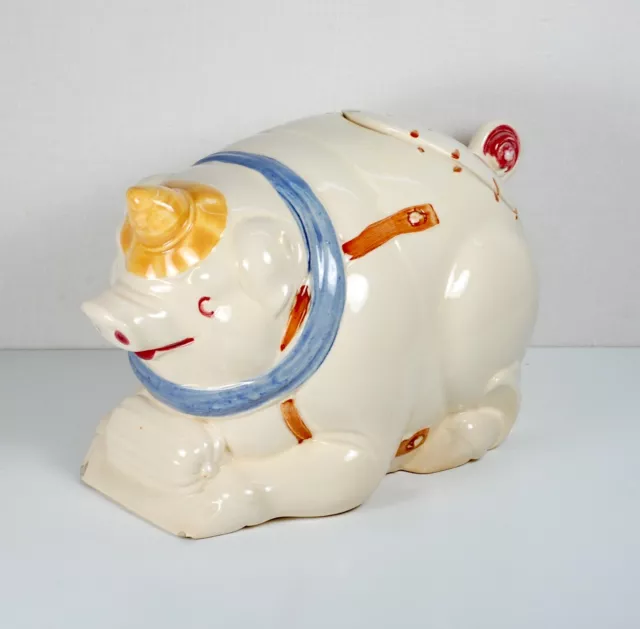 Vintage Purinton Pottery Pig Cookie Jar with Lid - Scarce