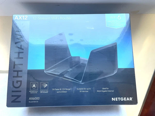 NETGEAR NIGHTHAWK AX12 AX6000 12 STREAM Wi-Fi 6 PORT ROUTER RAX120