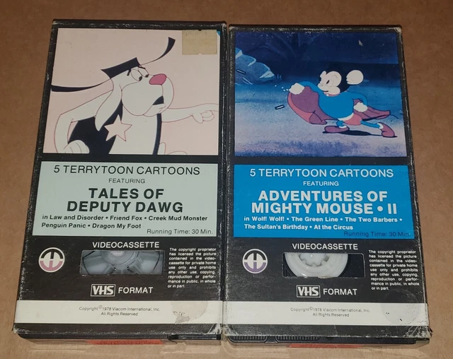 VHS LOT OS 2 Rare Cartoons | Mighty Mouse | Deputy Dawg Terrytoon 1979 ...