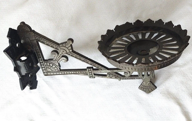 Pair of cast Iron Wall Swing Oil Lamp or Plant or Pot Holders with One Mount