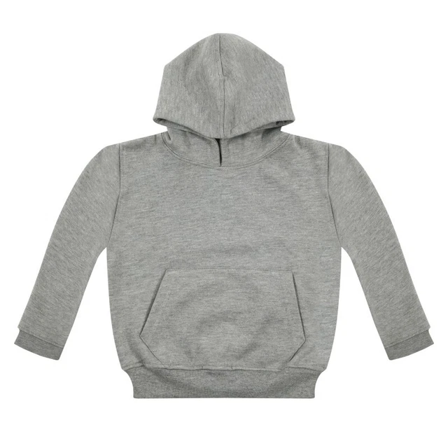 Kinder Kleinkind Baby GRAU Hoodie schlicht leer, Jungen Mädchen Unisex Kleidung, Kapuzenoberteil