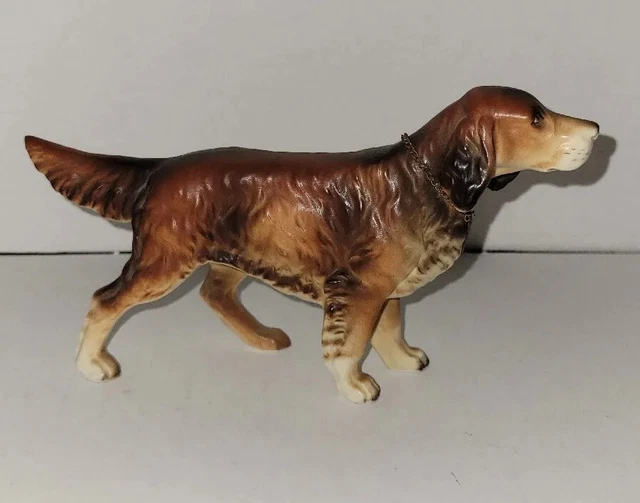 Vintage English Setter Figurine On Point National Potteries Co Cleveland - Japan