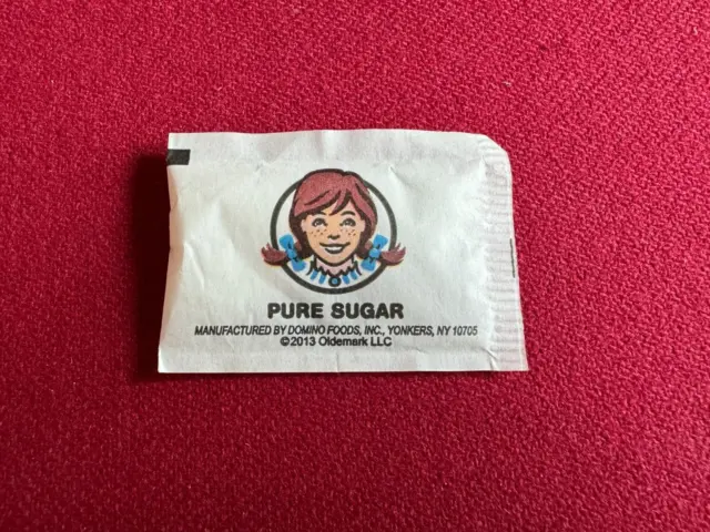 2013, Wendy's, "Un-Used", Sugar Packet, (Scarce / Vintage)