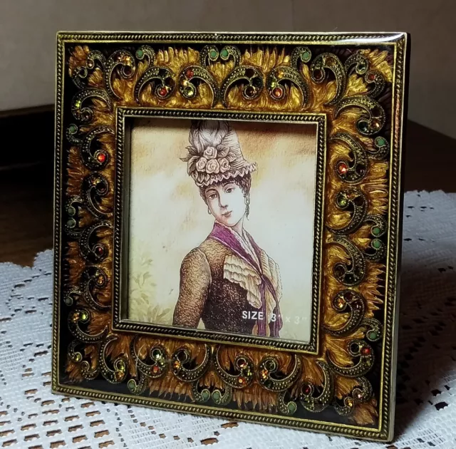 TIZO JEWELLED 3" x 3" PICTURE PHOTO FRAME