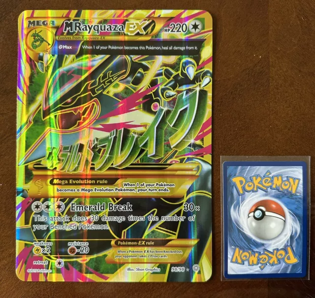 POKEMON MEGA M Rayquaza EX (Shiny Full Art) #98 ULTRA (Jumbo