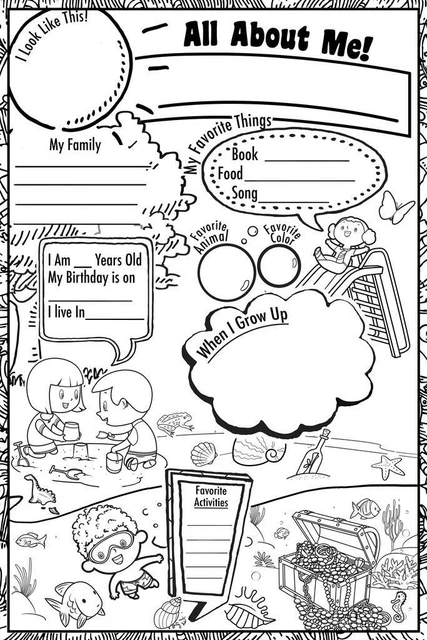ALL ABOUT ME Kids Student Biography Classroom Chart School Teacher ALL ABOUT ME Kids Student Biography Classroom Chart School Teacher