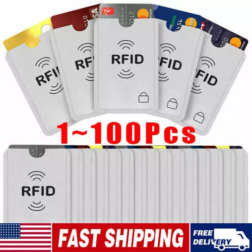 RFID Credit Debit ID Card Sleeve Protector Blocking Safety Shield Anti Theft Lot