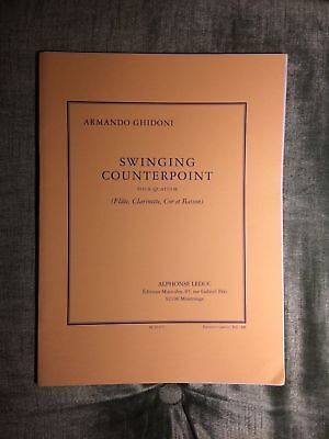 A. Ghidoni Swinging counterpoint flûte clarinette cor basson partition Leduc