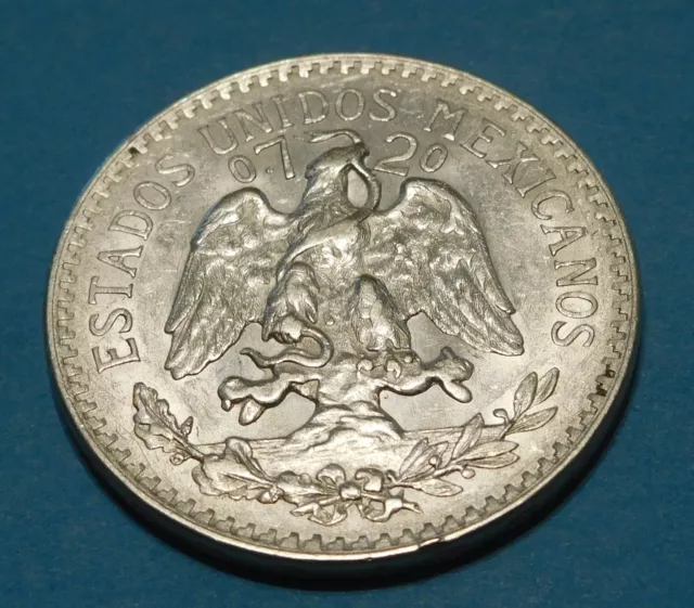 1939 Mexico 50 Centavos Silver Uncirculated