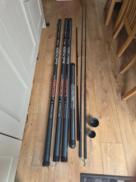 16 meter fishing pole Preston Superium X Poles KC8X 100% extremely high modulus carbon into lengths from 8 to 18 Unmatched sensitivity to feel bites on a slackline Reinforced backbone to flip big Preston Superium X95 16m Pole