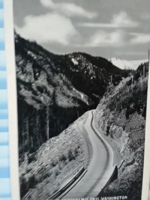 Vintage Post Card Aerial View Over Sunset Highway Snoqualmie Pass Washington