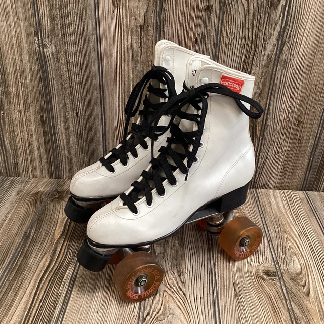 VINTAGE RARE CHICAGO Roller Skates Womens Sz 8 Powell Bones Wheels