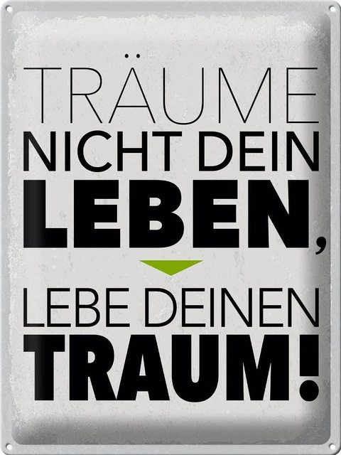 Schild Mit Spruch Lebe Deinen Traum ZU VERKAUFEN! PicClick DE