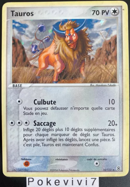 Carte Pokemon TAUROS 16/112 Holo Reverse Bloc EX Rouge Feu Vert Feuille FR