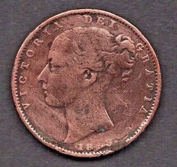 1853 VICTORIAN Large Copper Farthing