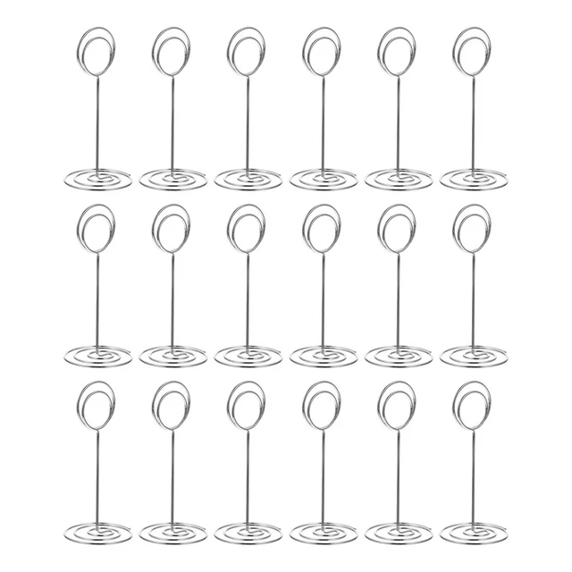 50 Clips Mémo Métalliques Aigid - Forme Fleur Ou Note - Porte-Cartes Pour Gâteaux, Événements Et Bureau