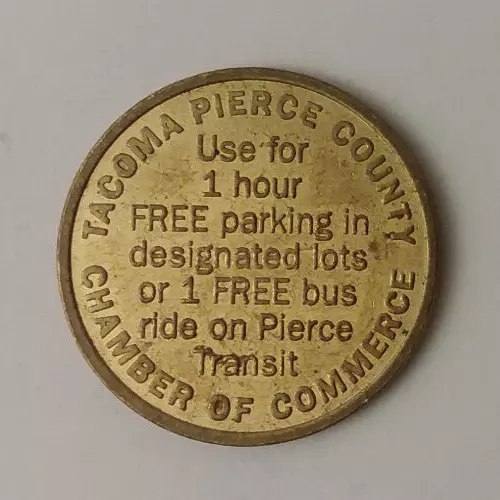 Downtown Works Tacoma Washington Parking Token 27mm 2