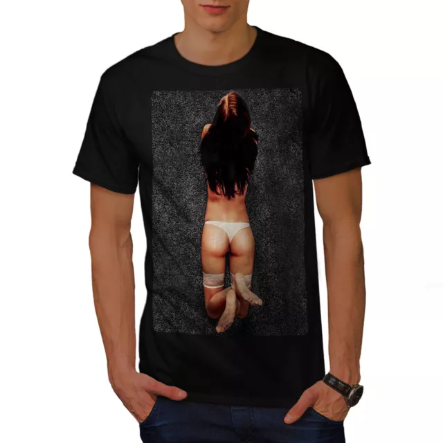 Wellcoda Girl Nude Love She Sexy Mens T-shirt, Naked Graphic