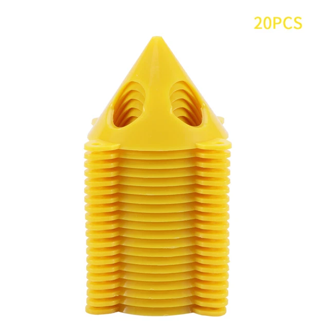 20 un. Elevadores de puerta de lona de pintura soportes de soporte artesanías gabinete de vertido cono amarillo