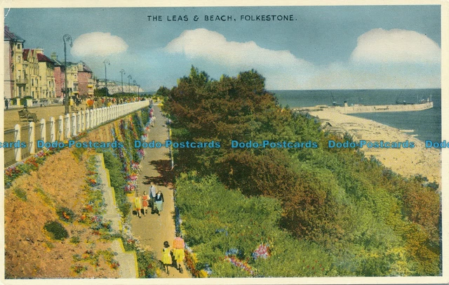 R111965 The Leas and Beach. Folkestone. Lansdowne. 1956