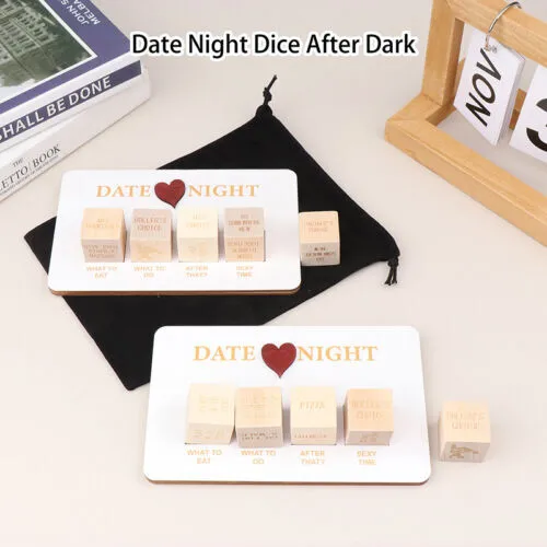 1 juego de dados para llevar dados parejas fecha noche juegos divertidos regalos de madera